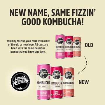 Liquid Remedy Kombucha - Sugar Free Organic Drink Variety Pack