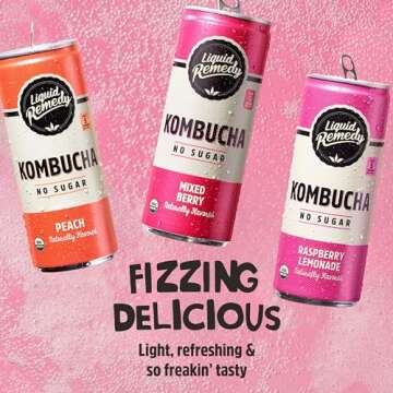 Liquid Remedy Sugar Free Kombucha - Fruity Faves 12-Pack