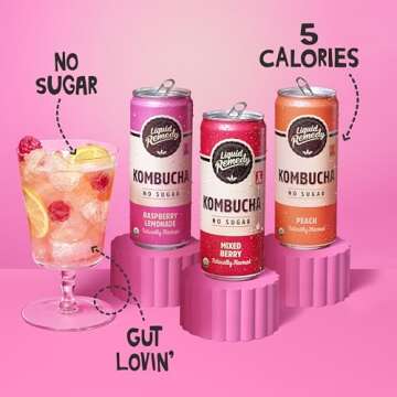 Liquid Remedy Sugar Free Kombucha - Fruity Faves 12-Pack