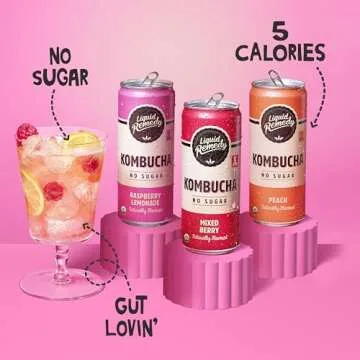Liquid Remedy Sugar Free Kombucha - Fruity Faves 12-Pack