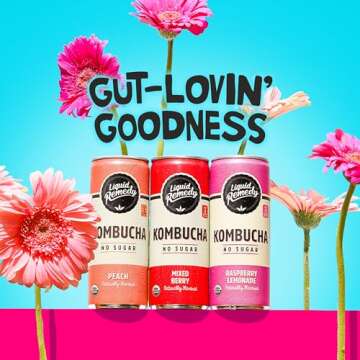 Liquid Remedy Sugar Free Kombucha - Fruity Faves 12-Pack