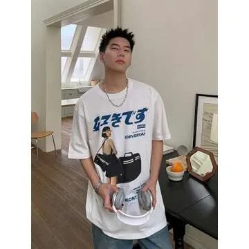 Vamtac Graphic Tees Men Streetwear Mens Shirts Graphic Mens Tshirts Graphic Oversized Graphic Tees for Men