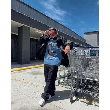 Vamtac Graphic Tees Men Streetwear Mens Shirts Graphic Mens Tshirts Graphic Oversized Graphic Tees for Men