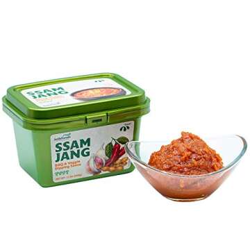 Mild Ssamjang Seasoning Sauce [ Korean Pantry ] Spicy Savory Jang Sauce with Fermented Soybean and Peppers, Perfect for Dipping [ JRND Foods] 500g