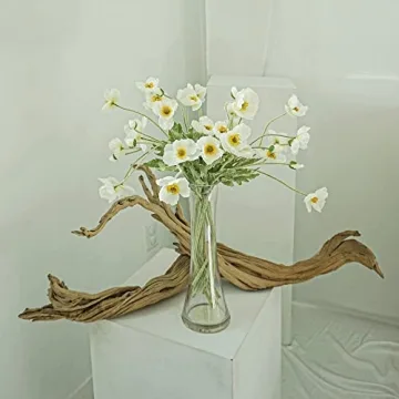 Kamang Poppy White Silk Flower - Realistic Artificial Decor
