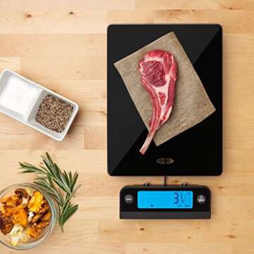 OXO Glass Food Scale with Pull Out Display for Easy Weighing