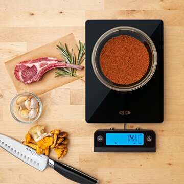 OXO Glass Food Scale with Pull Out Display for Easy Weighing