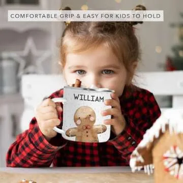 Personalized Gingerbread Kids Coffee Mug for Holidays