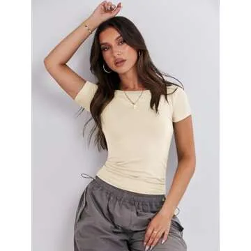 ANRABESS Women's 3 Pack Fitted Crop Tops for Summer