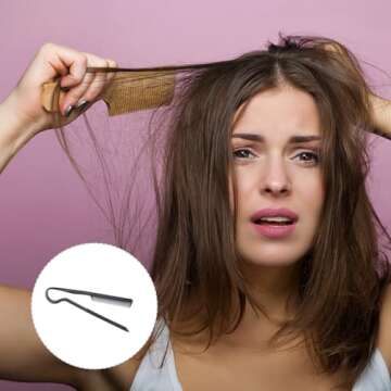 FRCOLOR V-shaped Hair Clip Comb - 2pcs Hair Straightener & Styling Tool