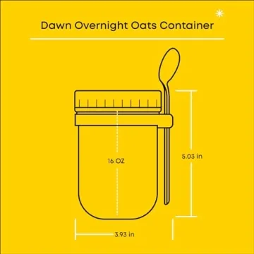 JoyJolt 3-Pack Overnight Oats Jars Eco-Friendly Meal Prep