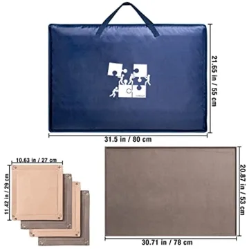 Lavievert 1000 Pieces Jigsaw Puzzle Board with Padded Cover, Portable Puzzle Case with 4 Sorting Trays, Puzzle Caddy Puzzle Storage Saver with Non-Slip Surface for Adults and Kids