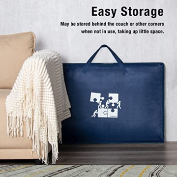 Lavievert 1000 Pieces Jigsaw Puzzle Board with Padded Cover, Portable Puzzle Case with 4 Sorting Trays, Puzzle Caddy Puzzle Storage Saver with Non-Slip Surface for Adults and Kids