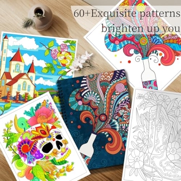 Kalysky Adult Coloring Books Set:3 Coloring Books for Adults Animal Flowers & Other Themes Designs.Coloring Books for Adults to Relax and Relieve Anxiety