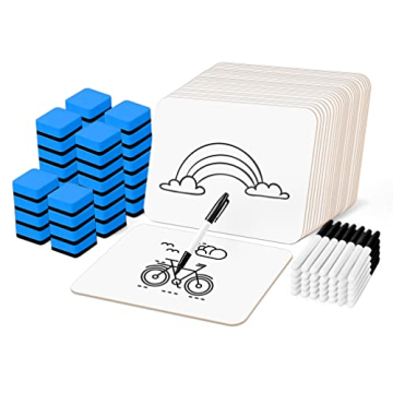 Dry Erase LapBoards, PANDRI 36 Pack Double Sided 12.5 x 9 Inch Dry Erase Boards with 36 Erasers and ...