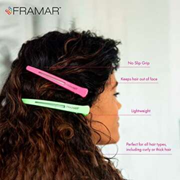 Framar Neon Hair Clips - Vibrant Hair Accessories