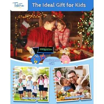 TEKFUN 2 Pack LCD Writing Tablet with Anti-Lost Stylus, 10in Erasable Doodle Board Coloring Drawing Pad for Kids, Car Trip Educational Toys Birthday Gift for 3 4 5 6 7 Girls Boys Toddler (2*Blue)