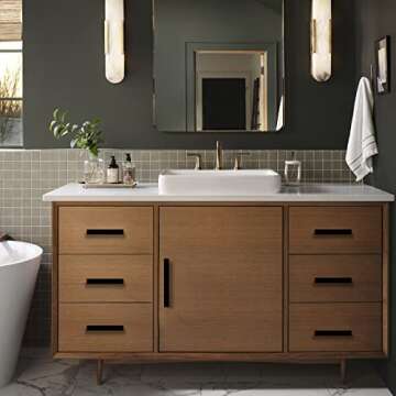 goldenwarm Kitchen Cabinet Knobs Black Cabinet Hardware - LSJ22BK Square Cabinet Knobs for Kitchen Cabinets Modern Cabinet Hardware Knobs for Bathroom, Closet, Wardrobe, 15 Pack