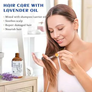 HIQILI Lavender Essential Oil - 100% Pure Undiluted, for Aromatherapy Diffuser at Room & Office, Relax Mind and Better Sleep, Therapeutic Grade | 100ML with Glass Dropper