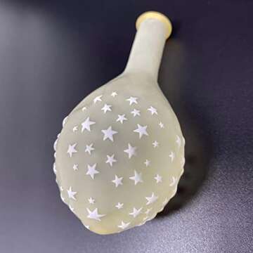 Single Source Party Supplies - 11" Stars Around Diamond Clear (Gold Stars) Latex Balloons Bag of 10