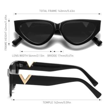 Stylish Cat Eye Sunglasses for All – Retro UV Protection