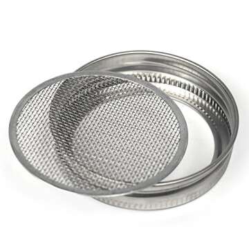 Seed Sprouting Jar Kit - 2 Sprouter Mason Jars with Screen Lids Stands and Trays - Sprout Maker to Grow Your Own Broccoli Alfalfa Beans Microgreens Sprouts - Seeds Germination Growing Kit BPA Free