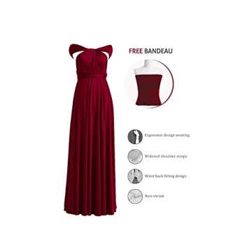 Bridesmaid Dress,Womens Long Prom Dresses Infinity Dress with Bandeau, Convertible Dress, Bridesmaid...