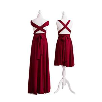 Bridesmaid Dress,Womens Long Prom Dresses Infinity Dress with Bandeau, Convertible Dress, Bridesmaid Dress, Long,Short, Plus Size, Multi-Way Dress, Twist Wrap Dress