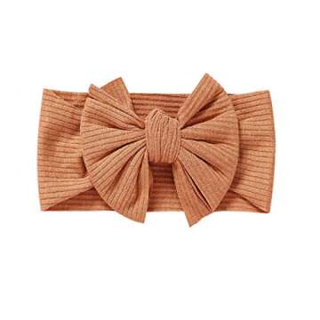 Huuflyty Super Stretchy Soft Baby Girls Headbands with Bows Handmade Hair Accessories Stretchy Hairb...