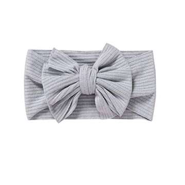 Huuflyty Super Stretchy Soft Baby Girls Headbands with Bows Handmade Hair Accessories Stretchy Hairbands for Newborn Infant Toddler (SW117-8PCS, 1-8Years)