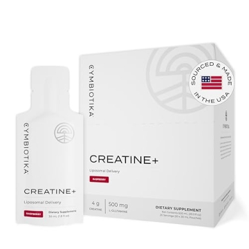 CYMBIOTIKA Creatine+, Creatine and Glutamine Supplement for Amino Energy, Recovery, Muscle Mass & Br...