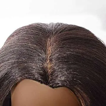 100% Real Hair Mannequin 22"-24" Afro Fluffy Light Yaki kinky Straight Textured Cosmetology Beauty School Head Included C-Clamp free of Purchase Black(22~24 Inch, #2)#2