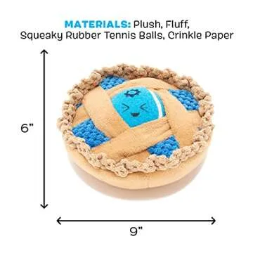 Barkbox Dog Toys – Ballberry Pie Squeaker Ball Interactive Chew Toys – Durable & Tough Tennis Balls, Training, Exercise & Beating Boredom – Stimulating Plush, Small/Medium Breed & Puppies