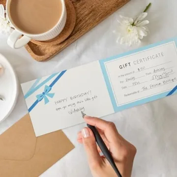 Custom Gift Certificates with Envelopes for Small Business