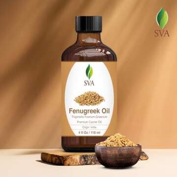 SVA Fenugreek Oil 4oz - Premium Hair and Skin Care Oil