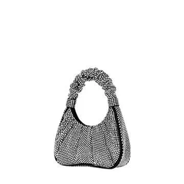 JW PEI Women's Gabbi Ruched Hobo Handbag - Artifical Crystal Medium Black