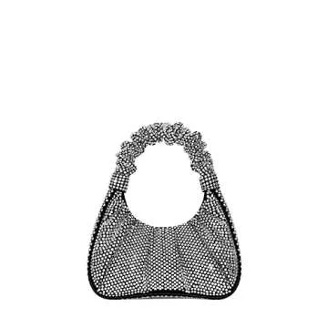 JW PEI Women's Gabbi Ruched Hobo Handbag - Artifical Crystal Medium Black