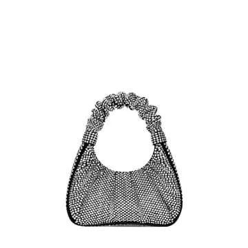 JW PEI Women's Gabbi Ruched Hobo Handbag - Artifical Crystal Medium Black
