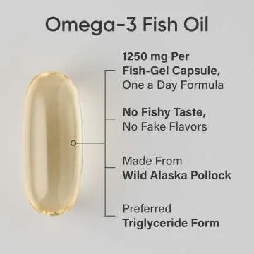 Triple Strength Omega 3 Fish Oil - Burpless - 1250mg