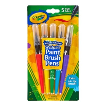 Crayola Washable Paint Brush Pens - 5 Count Set for Kids