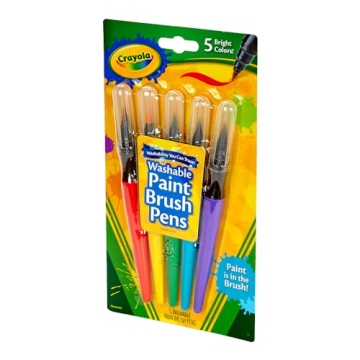 Crayola Washable Paint Brush Pens - 5 Count Set for Kids