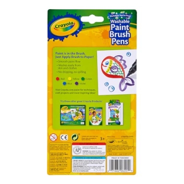 Crayola Washable Paint Brush Pens - 5 Count Set for Kids