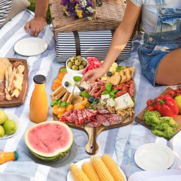 KesaPlan Acacia Wood Deviled Egg Platter for Every Occasion