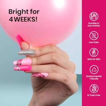 Beetles Gel Nail Polish Electric Pink for Home Manicures