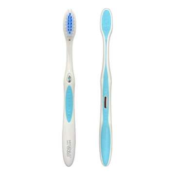 HyGenius Ionic Toothbrush. The Ultimate Plaque Fighting Trillion ION Toothbrush. A Dentist Clean at a Drug Store Price. (Aqua)