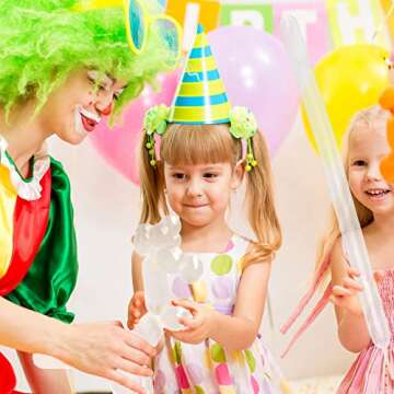 RUBFAC 100pcs Clear 260 Balloons Clear Long Skinny Latex Balloons for Animal Balloons, Transparent Twisting Animal Balloons for Kids Party Balloons Garland Birthday Wedding Party Decorations