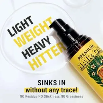 MEDIALL Premium Hair Oil for Frizzy & Damaged Hair |Hair Regrowth Tonic | Hydrating & Moisturizing Hair Growth Serum w/Coconut, Argan, Avocado, Camellia Seed & Olive Oils (1.85 fl oz)