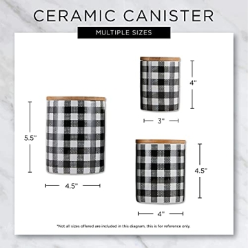DII Ceramic Canister Set for Kitchen with Lids in White Marble