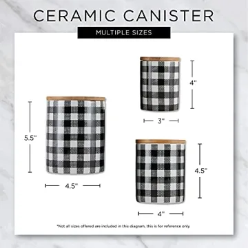 DII Ceramic Canister Set for Kitchen with Lids in White Marble