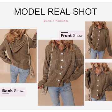 Cozy Dokotoo Hooded Cardigan for Women in Stylish Colors